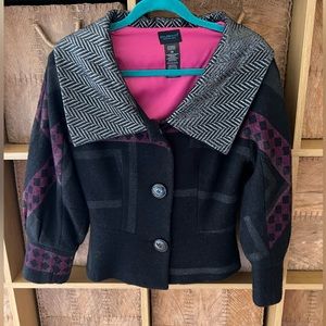 Unique CUSTO cropped wool jacket from Spain